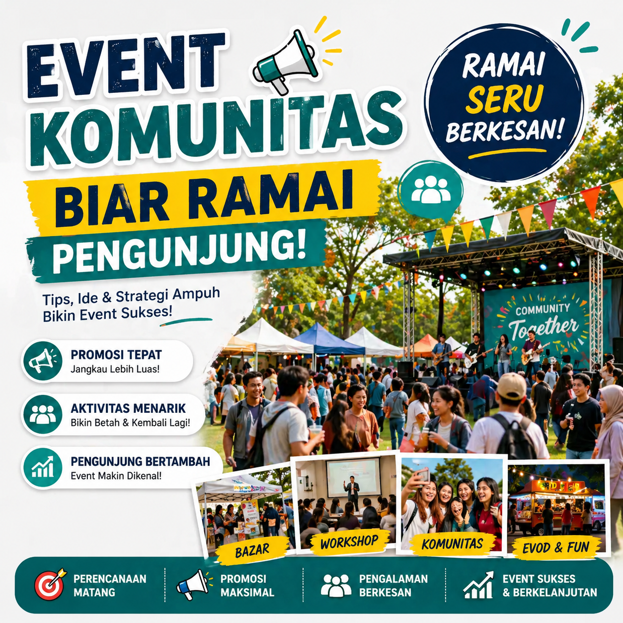 Cara Membuat Event Komunitas yang Ramai Pengunjung (Anti Sepi)